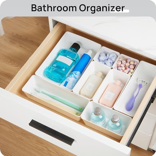 Vtopmart 44 PCS Plastic Drawer Organizer Set, Vanity Organizer Trays - Image 5