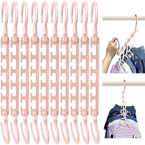 Wonder Hanger Max Space Saving Hangers, 360° Hooks, Pastel Pink by WONDERHANGER