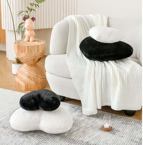 XVTRU Black Heart Pillows, Cute Heart Decorative Pillow, Heart Shaped Throw - Image 5
