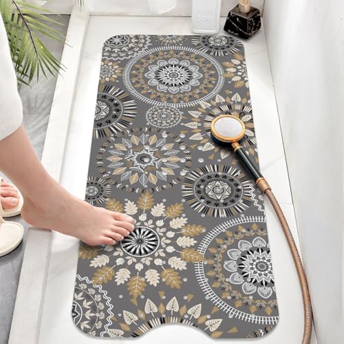 Non Slip Bathtub Mat, Extra Long Bohemian Bath Mat - Image 6