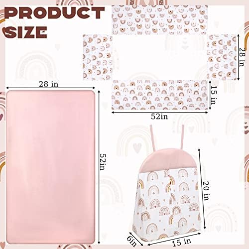 Rtteri 4 Pieces Baby Crib Bedding Set, Standard Nursery Size Soft - Image 5