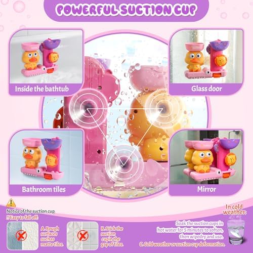 Toddler Bath Toys for Kids Ages 1-3 Waterfall Bathtub Toys for Toddlers 2-4 - Image 5
