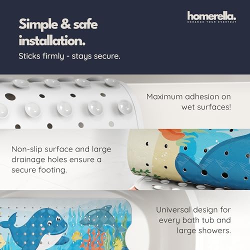 homerella Bathtub Mat Non Slip Kids 40x16 Baby Bath Mat Non Slip Anti Mold - Image 4