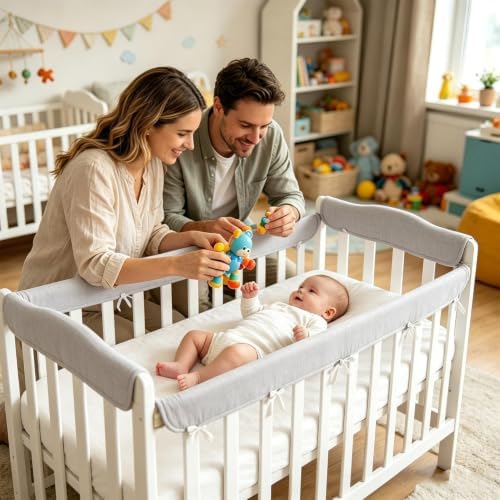 Rail Cover - Breathable Cotton Teething Guard - Image 3