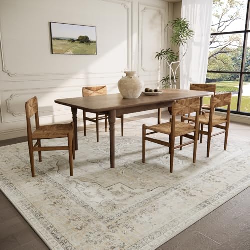 Washable Living Room Area Rug: 6x9 Bedroom Rugs Non Slip Soft Boho Carpet - Image 3