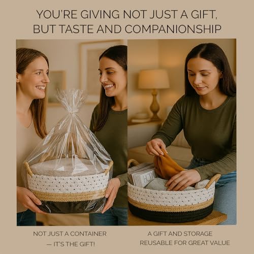 Woven Cotton Rope Gift Basket - Image 4