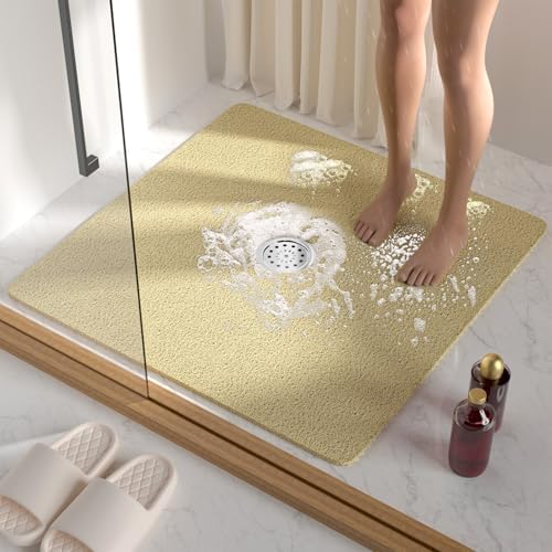 HITSLAM Square Shower Mat, 27 x 27 Inch Non Slip Bath Mat by HITSLAM