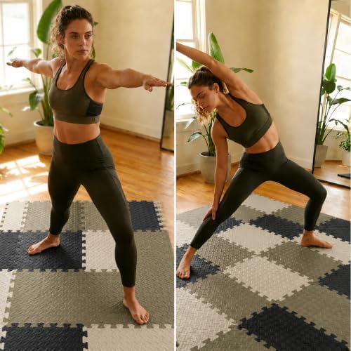 18 Pcs EVA Foam Floor Tiles, Puzzle Exercise Mat Set - Image 6