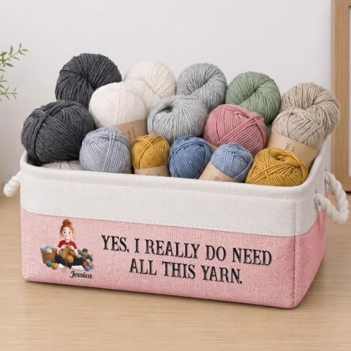 Macorner Personalized Yarn Storage Basket by Macorner