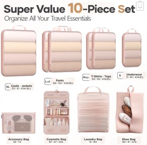 Veken 10 Set Compression Packing Cubes - Image 2