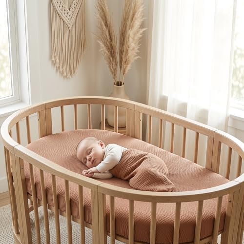 100% Muslin Cotton Baby Bassinet Sheets - Image 6