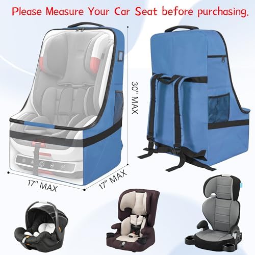 IBVIVIC Car Seat Travel Bag for Airplane, Heavy Duty Car Seat Bag for Air - Image 2