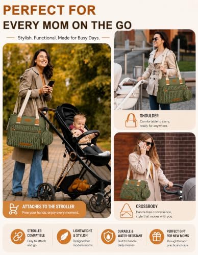 FHELAD Diaper Bag Tote for Women, Baby Diaper Bag Set - Image 6