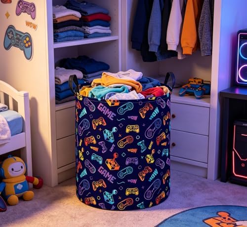 Essme Kids Laundry Basket, Game Hamper Collapsible Waterproof Storage Bin - Image 3