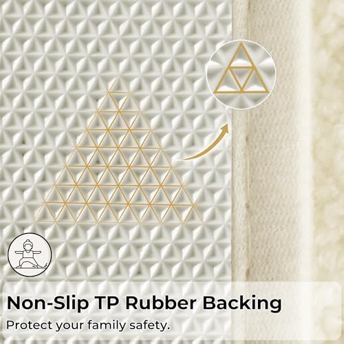 GRANNY SAYS Cream Bathroom Rugs Set 3 Piece, Soft Microfiber Bath Mats - Image 4