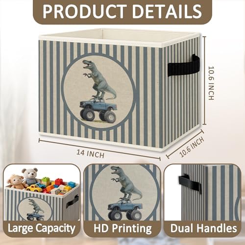 Dinosaur Truck Boy Nursery Foldable Storage Bins Box - Image 6