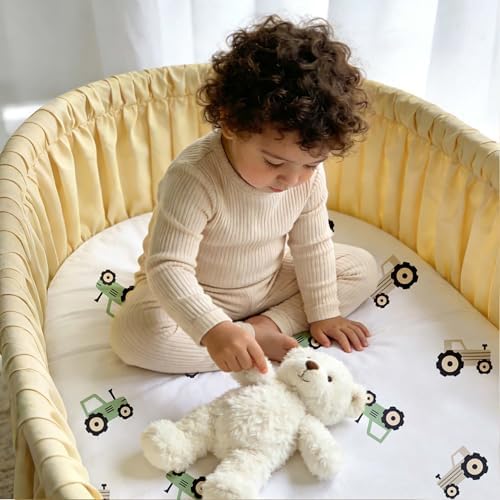 Baby Bassinet Sheets Girl Boy, 3 Pack Fitted Bassinet Sheet - Image 4