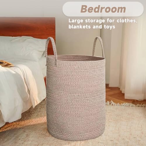 JMvicyroam 100L Cotton Rope Laundry Basket Hamper - Image 4