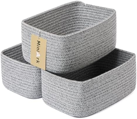 MiniArk Small Storage Baskets for Organizing | Closet Organizer Bins | Shelf by MiniArkStorageBasketsHome
