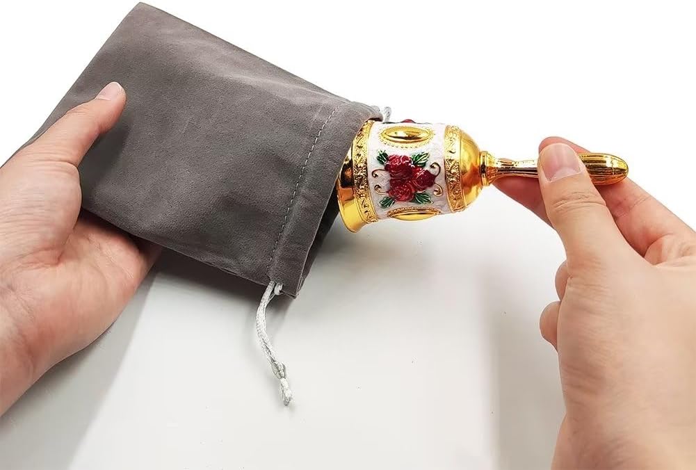 Hourwof Metal Wedding & Christmas Bells - Decorative Service Call Bell, Gold