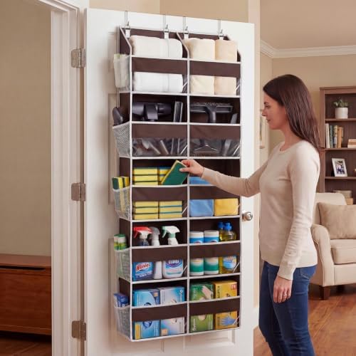 Over the Door Organizer 5 Tiers, Extra Large Behind Door Storage of 10 - Image 6