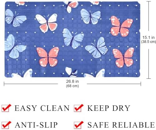 Bath Tub Shower Mat, Washable Bathtub Floor Mats, Suction Cups and Drain Holes - Image 4