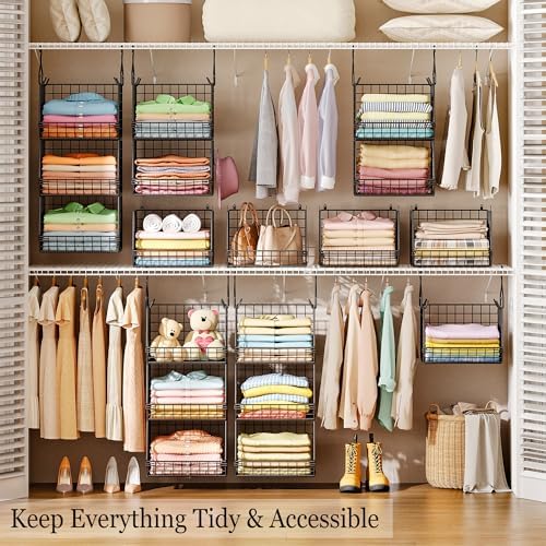 X-cosrack 3-Tier Hanging Closet Organizer, Laundry Room Organization | Space - Image 2