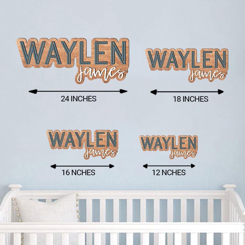 Personalized Wooden Name sign for nursery, Custom Baby name sign, Rustic wood - Image 5