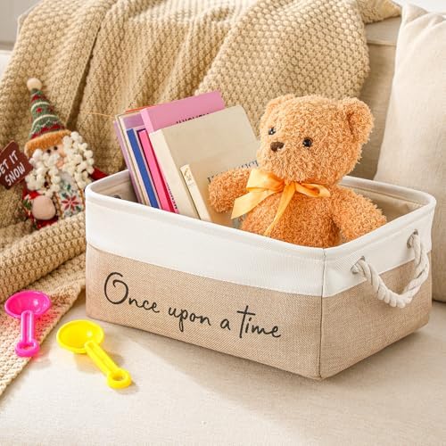 Marsui 1 Pcs Book Storage Basket Book Bin Once Upon a Time - Image 4