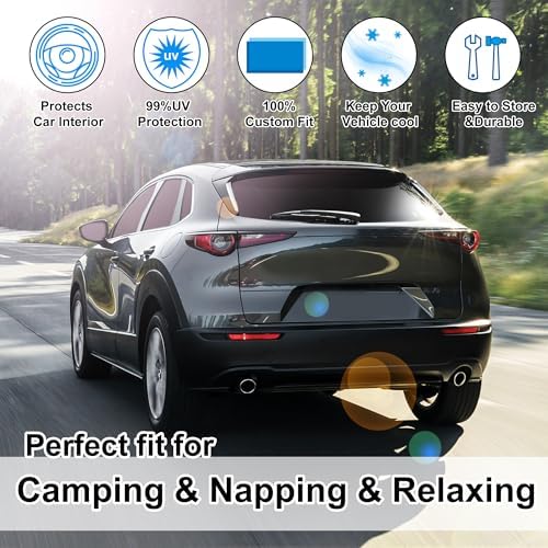 TINGLU 8PCS Window Shades for Mazda CX-30 2019-2024 2025 Accessories Car Side - Image 6