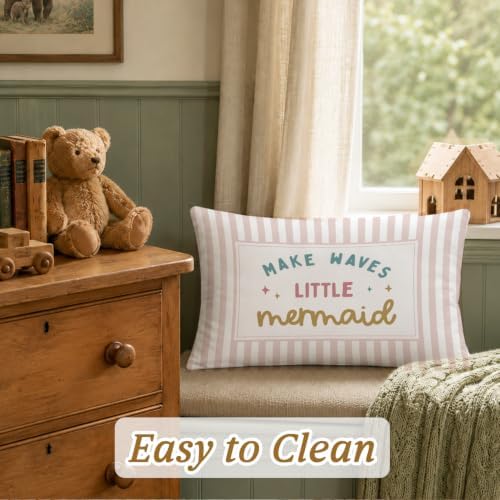 Mermaid Room Decor for Girls 12x20 Pillow Cover - Image 3