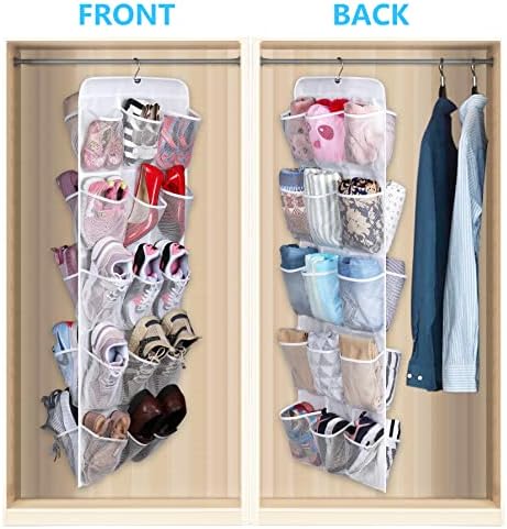 MISSLO 30 Large Pockets Dual Sided Hanging Baby Shoe Organizer - Image 2