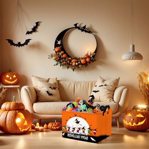 Halloween Basket Gift Cute Pumpkin Ghost Parties Decor Kid Trick or Treat Basket - Image 4