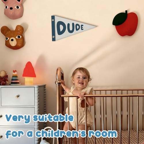 Boy Nursery Decor Pennant Banner Flags, Preppy Playroom Wall Hanging Banner - Image 6
