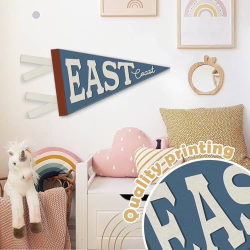Coastal Beach Room Decor, East Coast Pennant Felt Banners Flags - Image 6