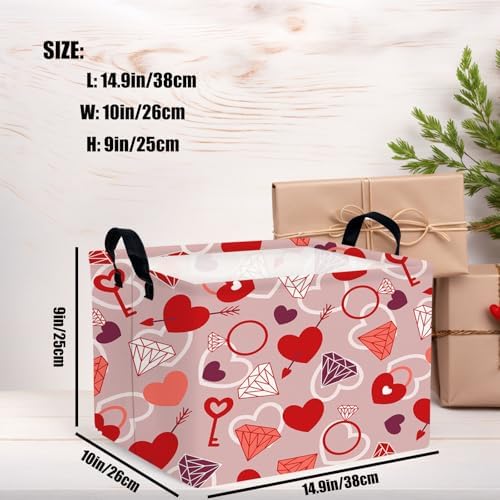 Valentine's Day Basket Gift for Empty Cute Heart Large Storage Bin for Kid and - Image 3