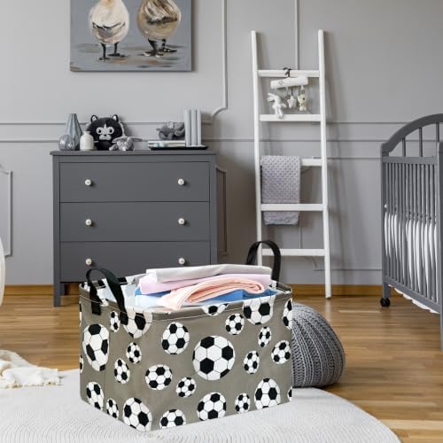 Rectangular Soccer Basket Box Hamper Storage Basket Collapsible Organizer Bin - Image 6