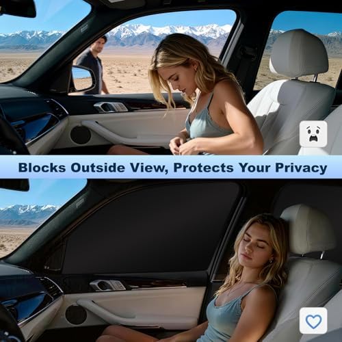 ZATOOTO Magnetic Car Window Shade 2 Pack Car Shades - Image 2