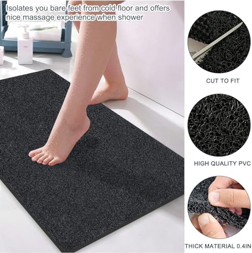 SONGZIMING Shower Mat Non Slip 40.2 x16.1 Inch, Loofah Shower Mat Anti Slip Tub - Image 4