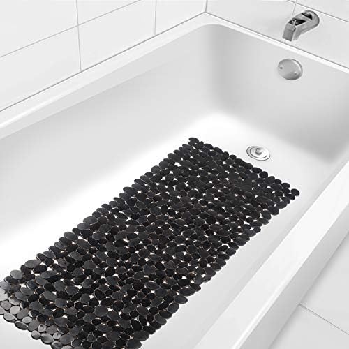 WELTRXE Non Slip Bathtub Mat 35 x 16 Inches Pebbles Shower Mats - Image 7