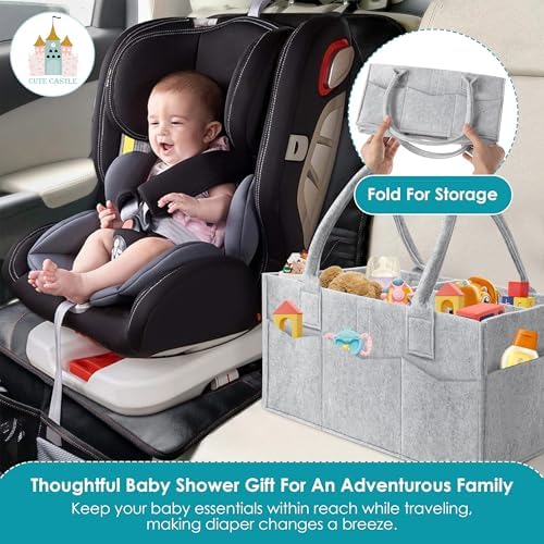 Cute Castle 4 Pack Diaper Caddy Organizer - Image 6