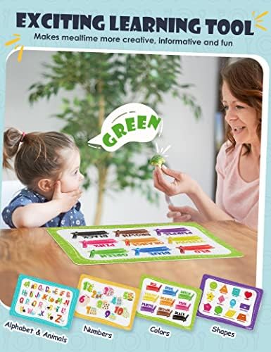 NiBaby 4 PCS Kids' Placemats for Dining Table, Placemats for Toddler & Kids - Image 2