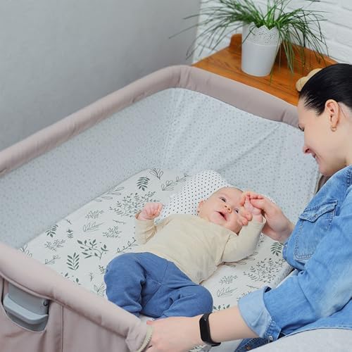 Muslin Pack N Play Sheets Fitted 2 Pack, Mini Crib Mattress Sheets Stretchy - Image 4