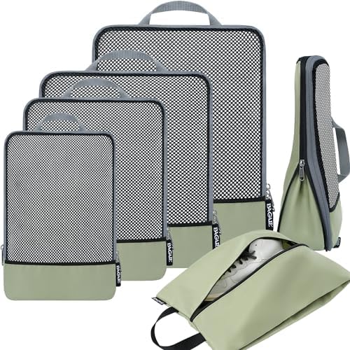 BAGAIL 4 Set/6 Set/8 Set Compression Packing Cubes Travel Accessories by BAGAIL