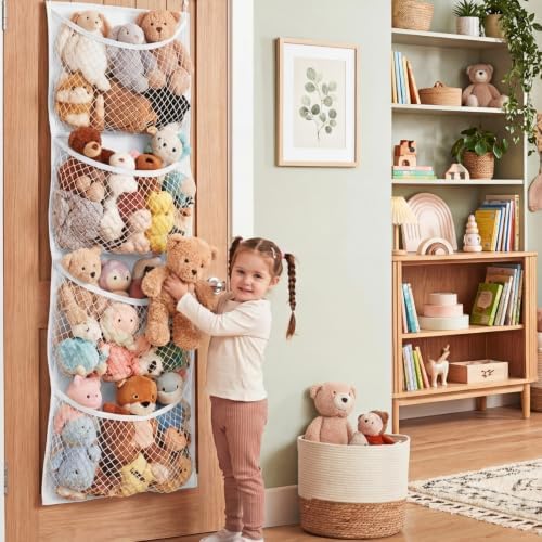Ofiray-home Over The Door Stuffed Animal Storage, Cotton Toy Organizer - Image 7