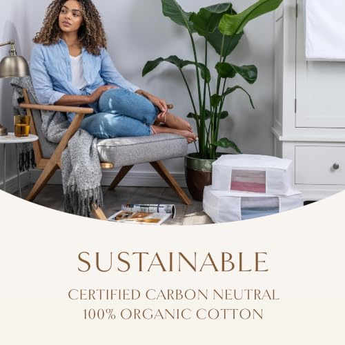 Hayden Hill Luxury Organic Cotton Sweater and Blanket Storage Bag 20 Inch - Image 6