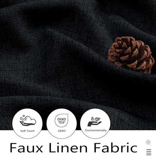 Valances for Windows, Light Filtering Faux Linen Textured Small Short Valance - Image 3