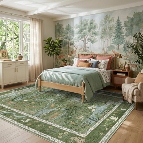 Jungle Animal Print 3x5 Washable Rug - Image 4