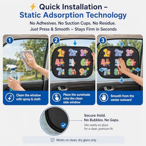 Car Window Shade for Baby -Glare Shield and UV Rays Protection for Your Child - Image 3