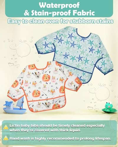 Lictin Long Sleeve Bibs 5 Pack - Image 4